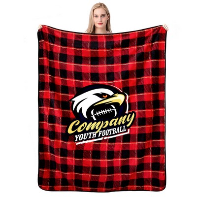 300 GSM Soft Plush Flannel Throw Sublimation Blanket 50" X 60"