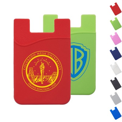 Domestic Silicone Phone Wallet w/ single pocket card holder